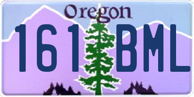 OR license plate 161BML