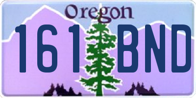 OR license plate 161BND