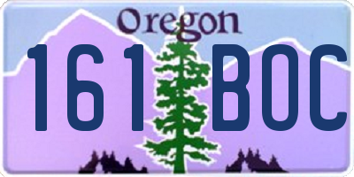 OR license plate 161BOC