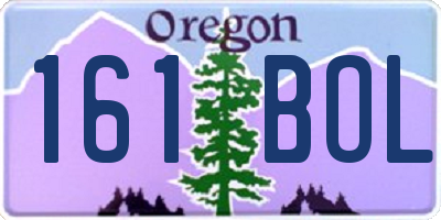 OR license plate 161BOL