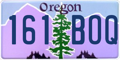 OR license plate 161BOQ