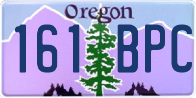 OR license plate 161BPC