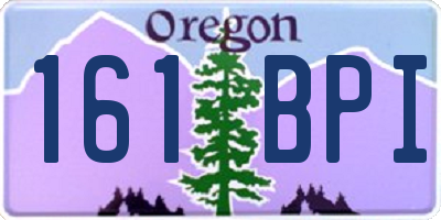 OR license plate 161BPI