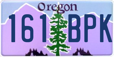 OR license plate 161BPK