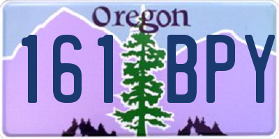 OR license plate 161BPY