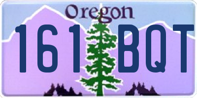 OR license plate 161BQT
