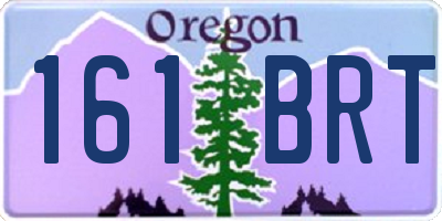 OR license plate 161BRT