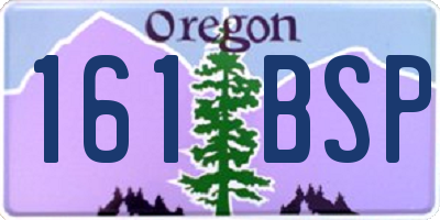 OR license plate 161BSP
