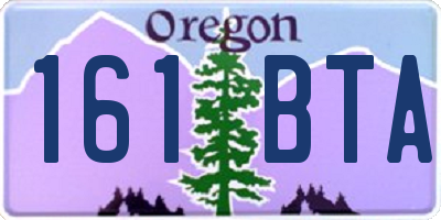 OR license plate 161BTA