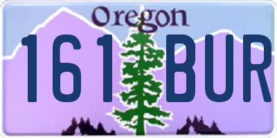 OR license plate 161BUR