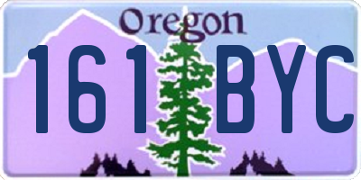 OR license plate 161BYC