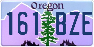 OR license plate 161BZE