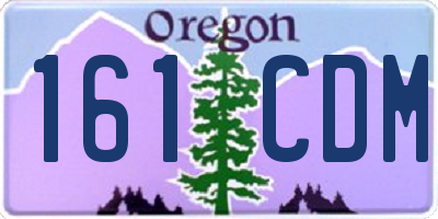 OR license plate 161CDM