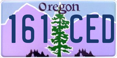 OR license plate 161CED