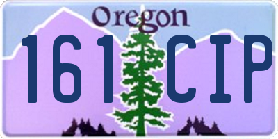 OR license plate 161CIP