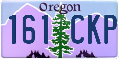 OR license plate 161CKP