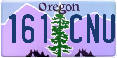 OR license plate 161CNU