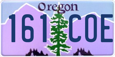 OR license plate 161COE