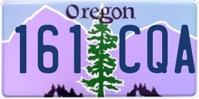 OR license plate 161CQA