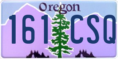 OR license plate 161CSQ