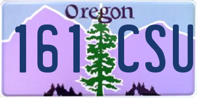 OR license plate 161CSU