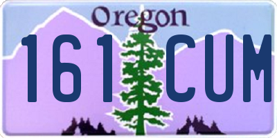 OR license plate 161CUM