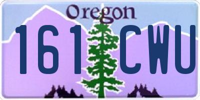 OR license plate 161CWU