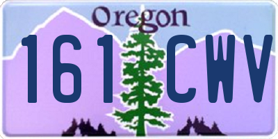 OR license plate 161CWV
