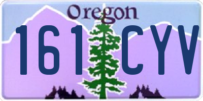 OR license plate 161CYV