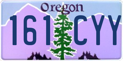OR license plate 161CYY