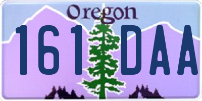OR license plate 161DAA