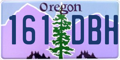 OR license plate 161DBH