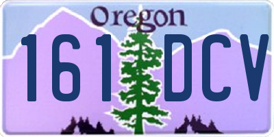 OR license plate 161DCV