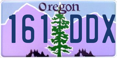 OR license plate 161DDX