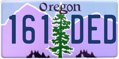 OR license plate 161DED