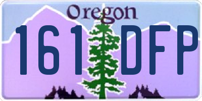 OR license plate 161DFP