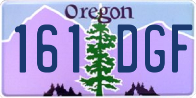OR license plate 161DGF