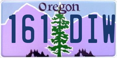 OR license plate 161DIW