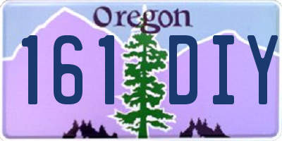 OR license plate 161DIY