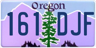 OR license plate 161DJF