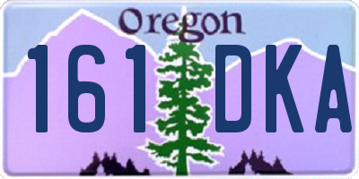 OR license plate 161DKA