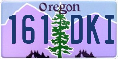 OR license plate 161DKI