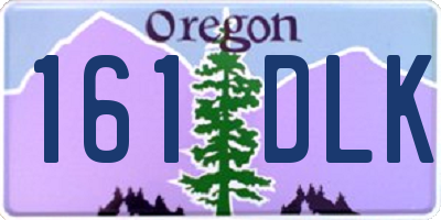 OR license plate 161DLK