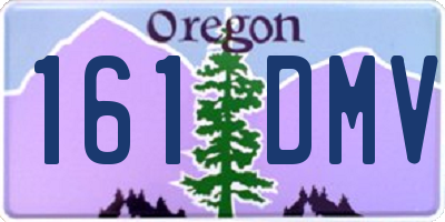 OR license plate 161DMV
