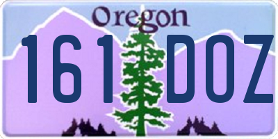 OR license plate 161DOZ
