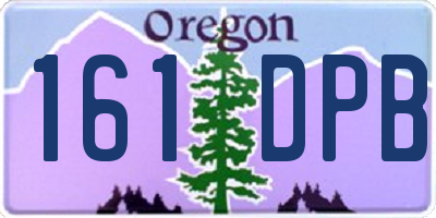 OR license plate 161DPB