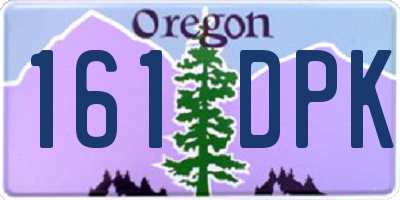 OR license plate 161DPK