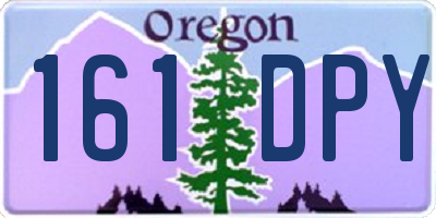 OR license plate 161DPY
