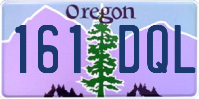 OR license plate 161DQL