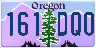 OR license plate 161DQO